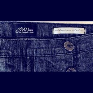 NYDJ sailor style wide leg trouser jeans sz 10